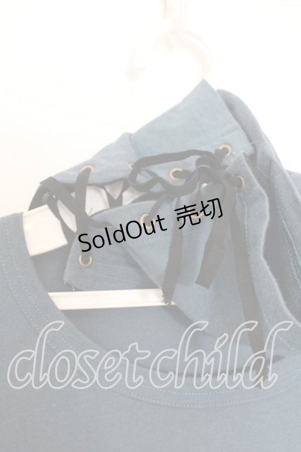 画像2: PEACE NOW / カットハイネックカットソー  ターコイズ O-25-12-30-049-PU-TO-IG-OS (2)