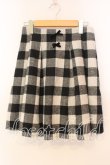 画像1: Ank Rouge / 起毛チェックスカート  シロ×クロ O-25-12-30-051-CA-SK-IG-OS (1)