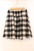 画像2: Ank Rouge / 起毛チェックスカート  シロ×クロ O-25-12-30-051-CA-SK-IG-OS (2)