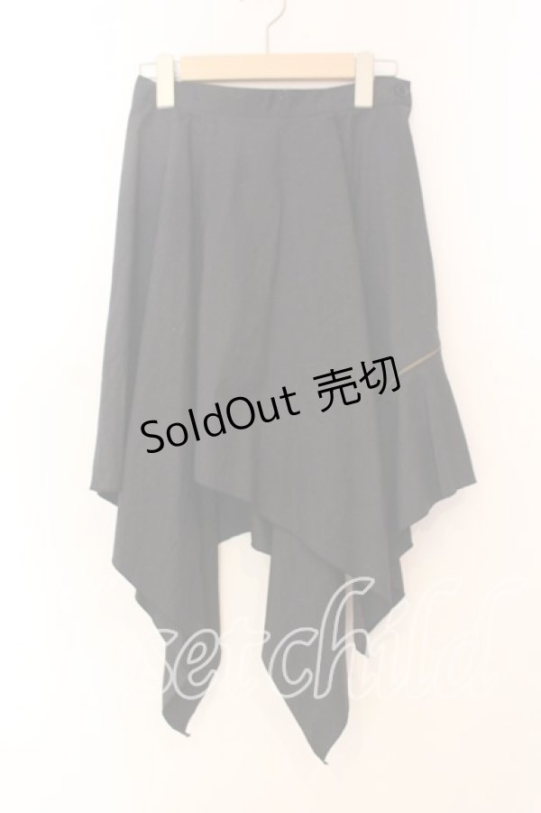 画像1: PEACE NOW / /ランダムカットスカート  ブラック O-25-12-30-052-PU-SK-IG-OS (1)