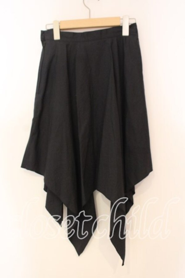 画像2: PEACE NOW / /ランダムカットスカート  ブラック O-25-12-30-052-PU-SK-IG-OS (2)