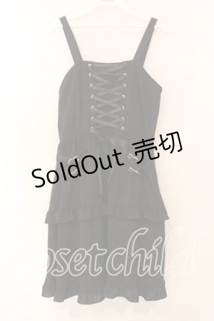 画像: Jamie エーエヌケー / スピンドルジャンパースカート  クロ O-25-12-30-055-LO-OP-IG-OS