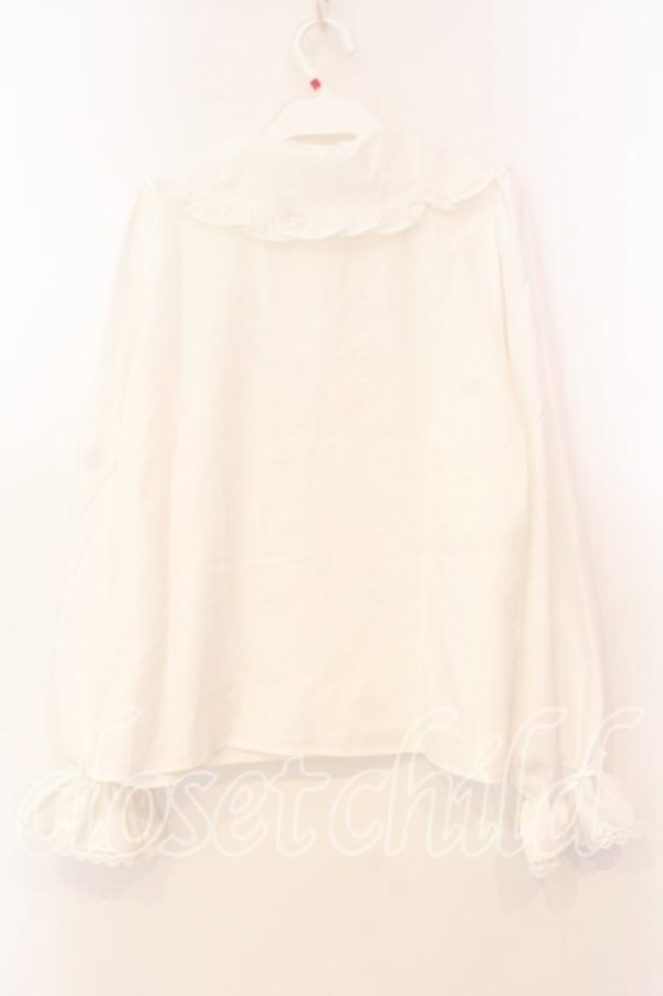 画像3: m petit by misako / AM マルエリフリルブラウス M シロ O-25-12-30-057-LO-BL-OW-OS (3)