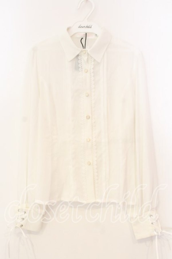 画像1: DESTINY AXES / ラメタックブラウス M シロ O-25-12-30-058-0-TO-OW-OS (1)