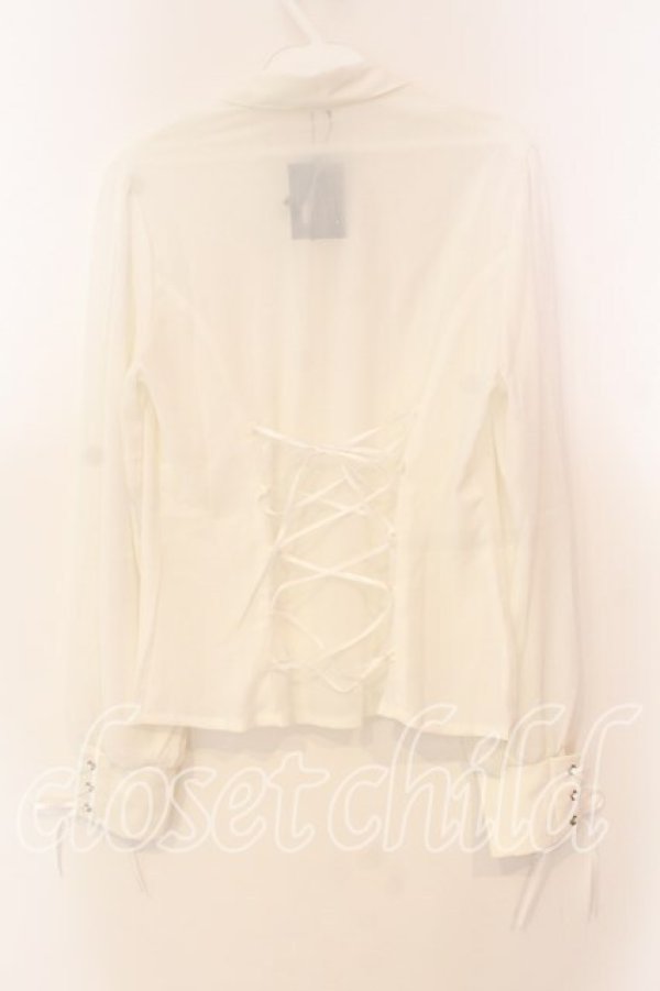 画像2: DESTINY AXES / ラメタックブラウス M シロ O-25-12-30-058-0-TO-OW-OS (2)