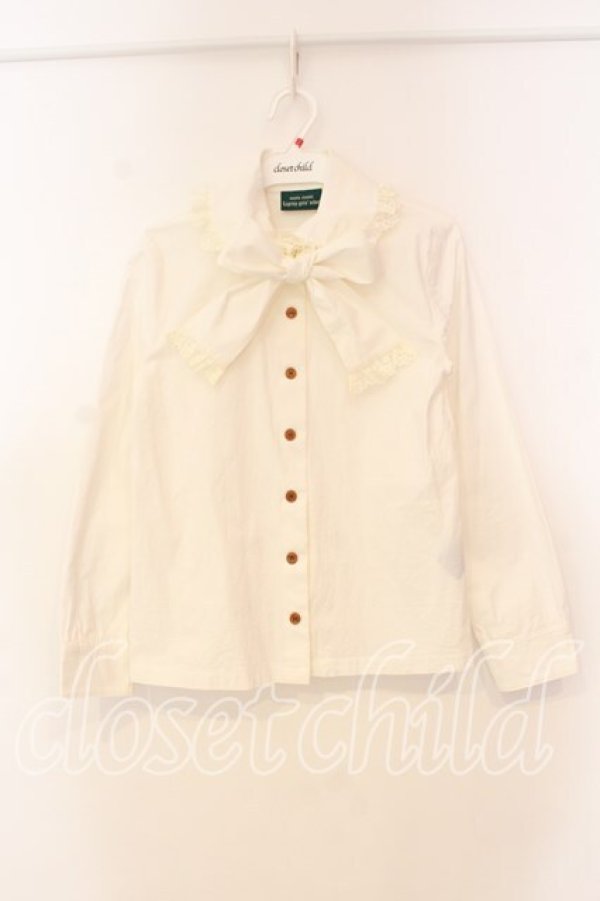 画像1: Mayla classic / Laprinp girls' schoolレース襟ブラウス  シロ O-25-12-30-060-0-BL-OW-OS (1)