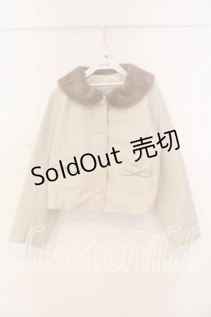 画像: m petit by misako / ファー襟ショートコート M ベージュ O-25-12-30-061-LO-CO-OW-OS