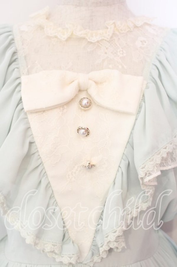 画像2: axes femme kawaii / ヴィンテージシフォンワンピース  ミント O-25-12-30-064-AX-OP-IG-OS (2)