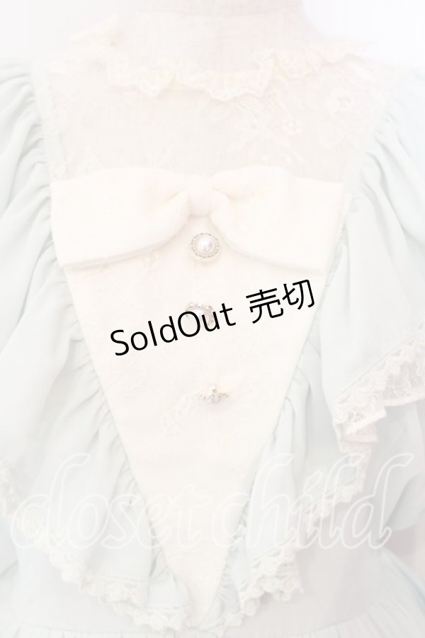 画像2: axes femme Kawaii / ヴィンテージシフォンワンピース  ミント O-25-12-30-064-AX-OP-IG-OS (2)