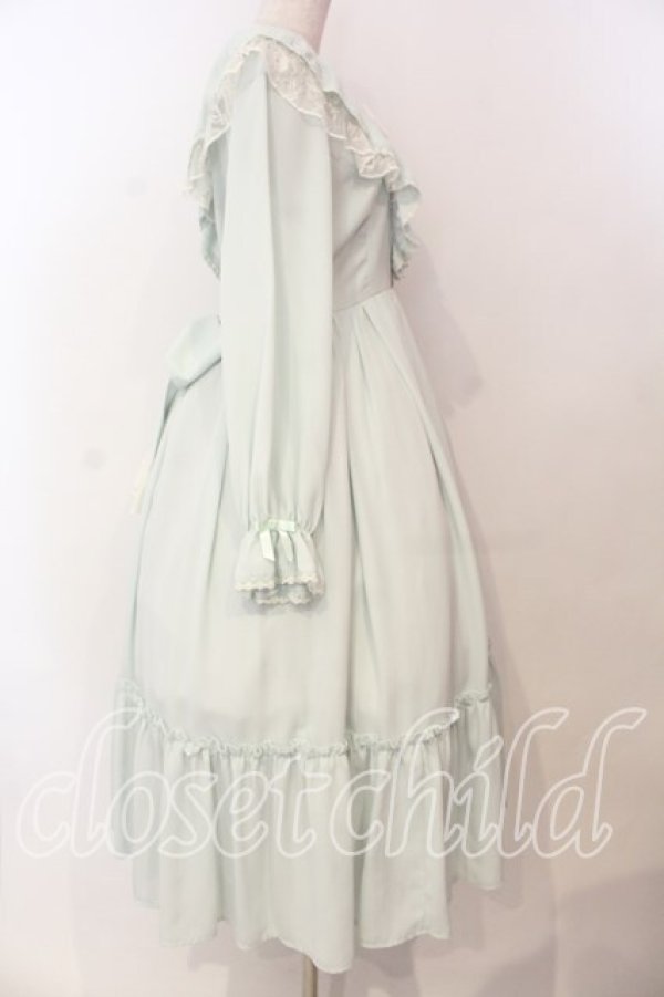 画像3: axes femme kawaii / ヴィンテージシフォンワンピース  ミント O-25-12-30-064-AX-OP-IG-OS (3)