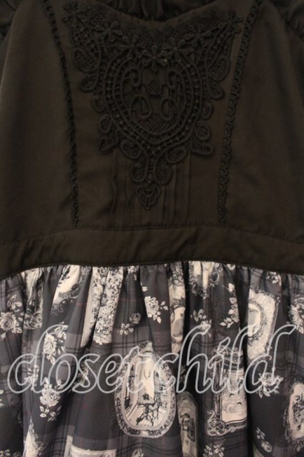 画像2: axes femme POETIQUE / ゴシックフレームワンピース M クロ O-25-12-30-069-AX-OP-OW-OS (2)