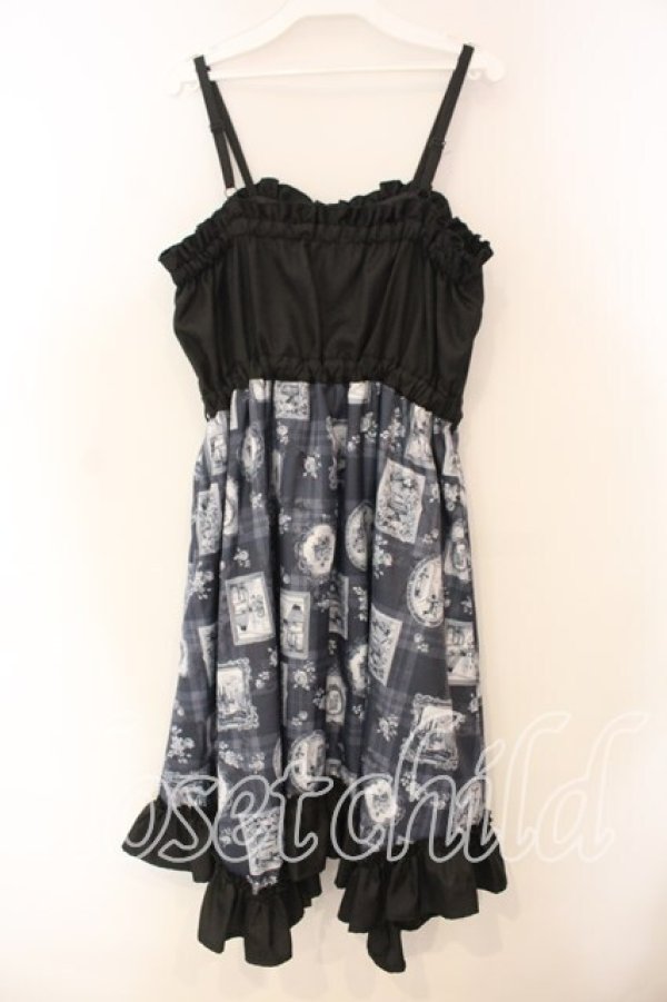 画像3: axes femme POETIQUE / ゴシックフレームワンピース M クロ O-25-12-30-069-AX-OP-OW-OS (3)