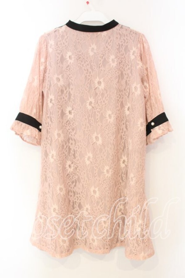 画像2: Swankiss / ヨーク切り替えレースワンピース F ピンク O-25-12-30-070-CA-OP-OW-OS (2)