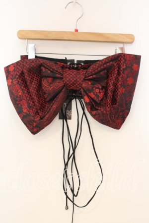 画像: Qutie Frash / リボン帯コルセット  レッドA O-25-12-30-071-QU-TO-OW-OS