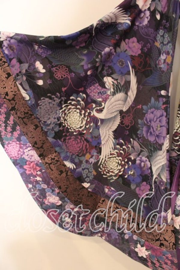 画像4: Qutie Frash / 肩あき着物カーデ  パープル O-25-12-30-075-QU-TO-OW-OS (4)