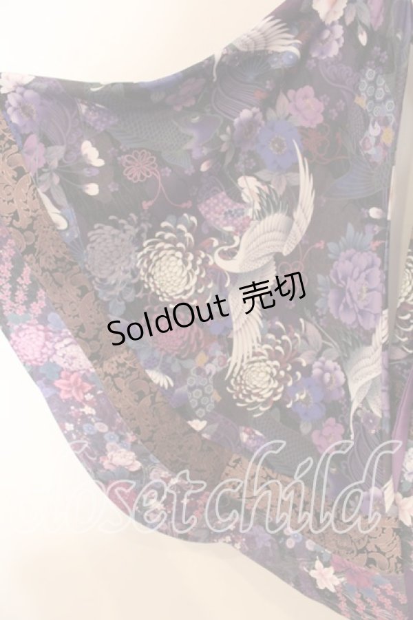 画像4: Qutie Frash / 肩あき着物カーデ  パープル O-25-12-30-075-QU-TO-OW-OS (4)