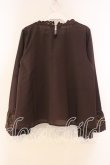 画像2: axes femme / ミュルーズ染織美術館コラボ/刺繍入りフレア袖ブラウス M ブラウン O-25-12-30-084-AX-BL-IG-OS (2)