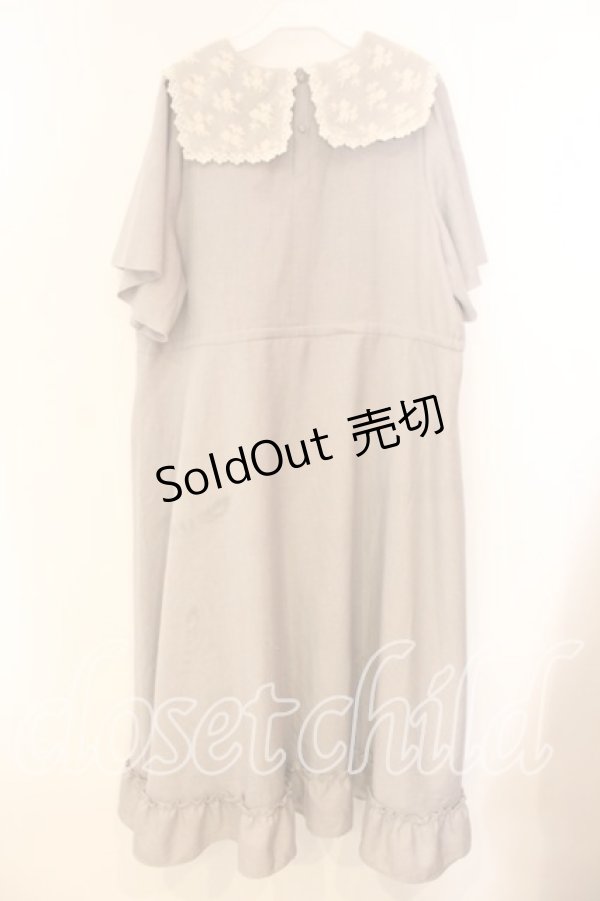 画像3: m petit by misako / レースセーラーワンピース 3L グレー O-25-12-30-087-LO-OP-OW-OS (3)