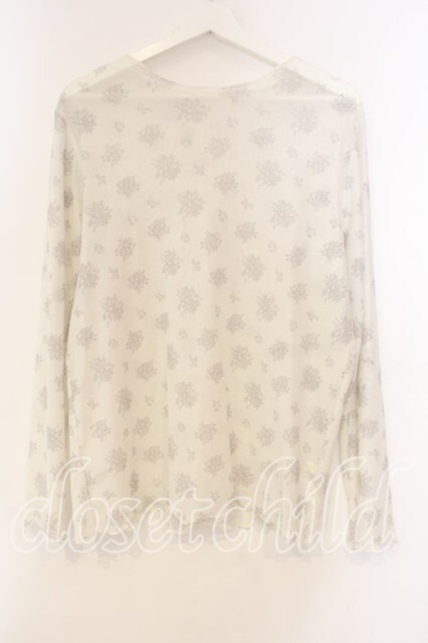 画像1: m petit by misako / 花柄シアープルオーバー 3L アイボリー O-25-12-30-089-LO-TO-OW-OS (1)