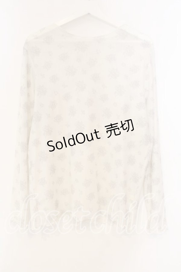 画像1: m petit by misako / 花柄シアープルオーバー 3L アイボリー O-25-12-30-089-LO-TO-OW-ZT483 (1)