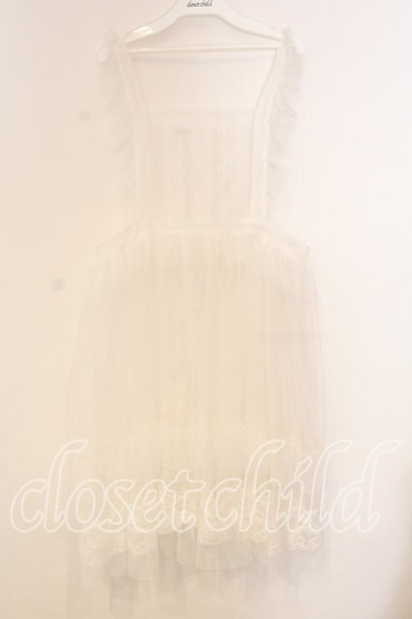 画像1: FLC / 星名桜子 hsチュールエプロンジャンスカ 3L シロ O-25-12-30-090-0-OP-OW-OS (1)