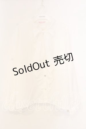 画像: Virally / リボンタイブラウス 3L シロ O-25-12-30-091-0-BL-OW-OS