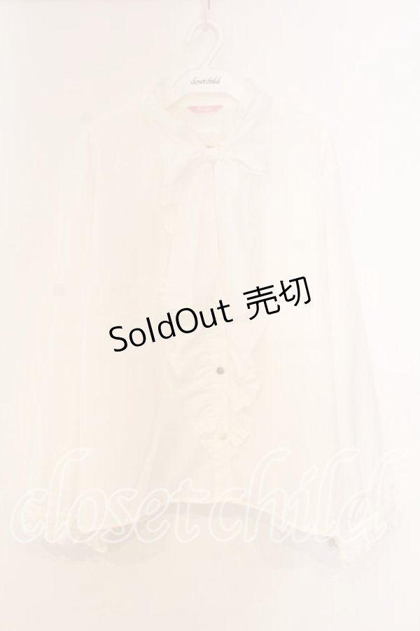 画像1: Virally / リボンタイブラウス 3L シロ O-25-12-30-091-0-BL-OW-OS (1)