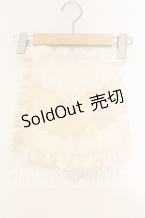 画像: with PUJI（海外ロリータブランド） / 刺繍エプロン  キナリ O-25-12-30-092-PU-PA-OW-OS
