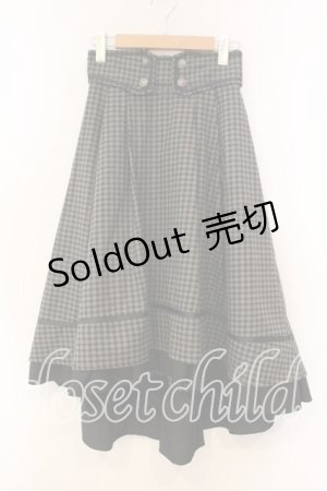 画像: axes femme / ダブル釦フィッシュテールスカート F クロ O-25-12-30-098-AX-SK-OW-OS