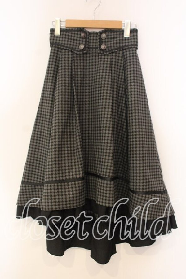 画像1: axes femme / ダブル釦フィッシュテールスカート F クロ O-25-12-30-098-AX-SK-OW-OS (1)