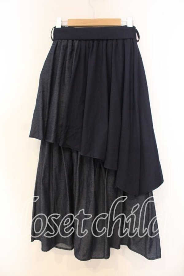 画像2: axes femme / アシメティアードロングスカート F インディゴ O-25-12-30-100-AX-SK-OW-OS (2)