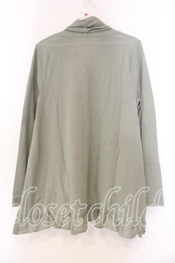 画像2: axes femme / チュール重ねトッパーカーデ M グリーン O-25-12-30-102-AX-TO-OW-OS (2)