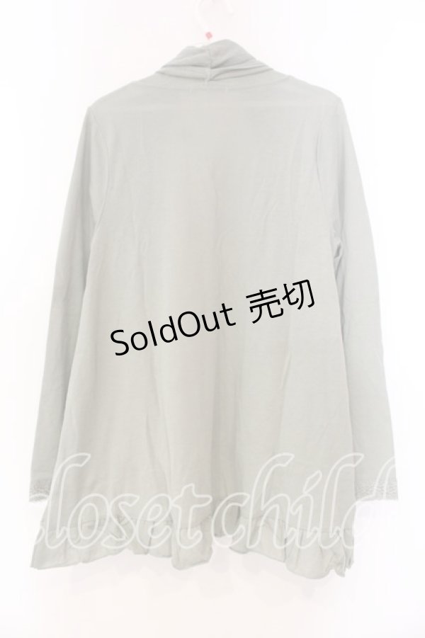 画像2: axes femme / チュール重ねトッパーカーデ M グリーン O-25-12-30-102-AX-TO-OW-ZT0104P (2)