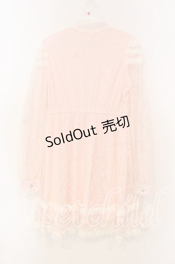 画像4: Swankiss / 総レース長袖ワンピース F ピンク O-25-12-30-008-CA-OP-YM-OS (4)