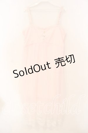 画像: Swankiss / 重ねシフォンレースアップワンピース  ピンク O-25-12-30-009-CA-OP-YM-OS