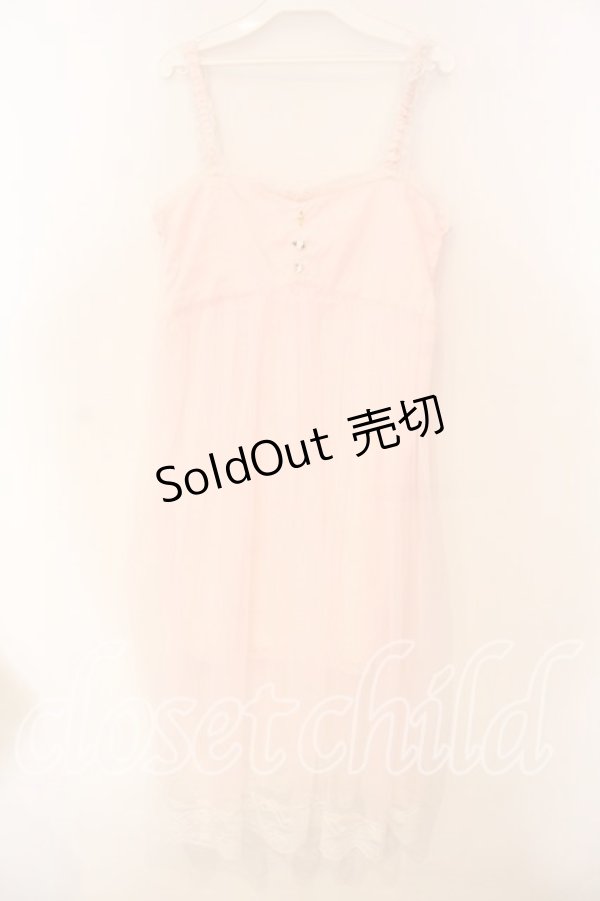 画像1: Swankiss / 重ねシフォンレースアップワンピース  ピンク O-25-12-30-009-CA-OP-YM-OS (1)