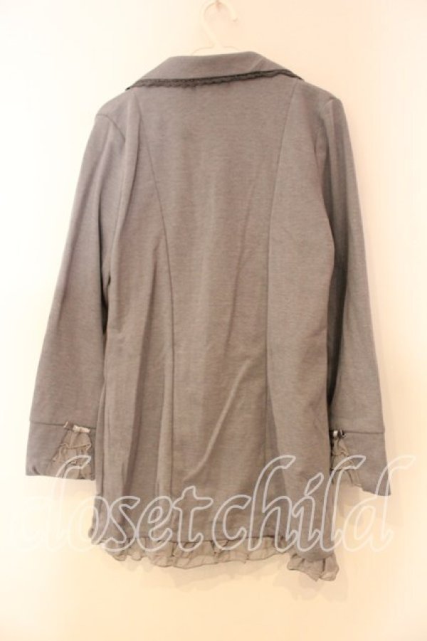 画像2: axes femme / Wボタンロングテーラーカーディガン M グレー O-25-12-30-112-AX-TO-OW-OS (2)