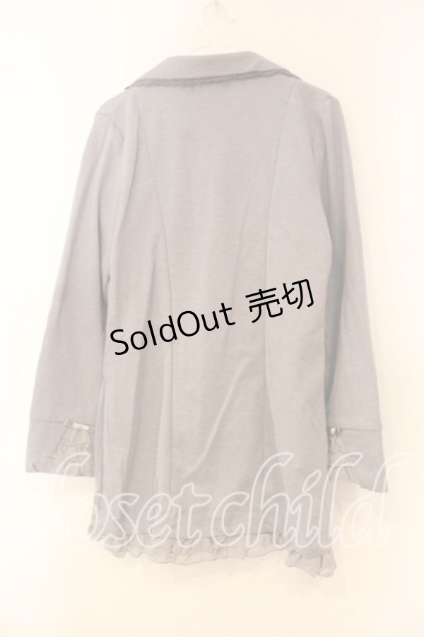 画像2: axes femme / Wボタンロングテーラーカーディガン M グレー O-25-12-30-112-AX-TO-OW-ZT363 (2)