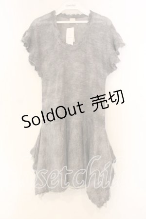 画像: axes femme / ミックスカラーニットワンピース M グレー O-25-12-30-116-AX-TO-OW-OS