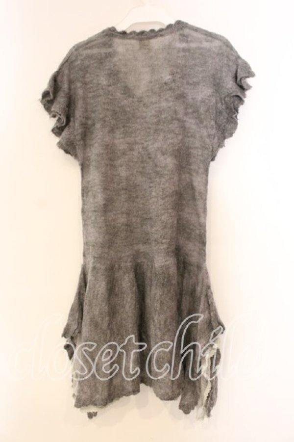 画像2: axes femme / ミックスカラーニットワンピース M グレー O-25-12-30-116-AX-TO-OW-OS (2)