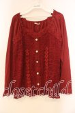 画像1: axes femme / 総レースビスチェ風プルオーバー M アカ O-25-12-30-119-AX-TO-OW-OS (1)
