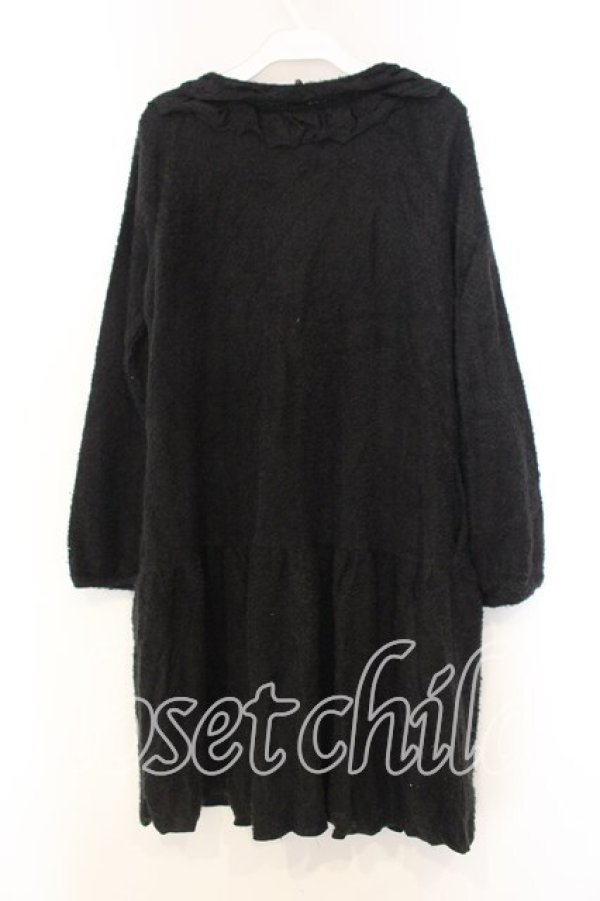 画像2: axes femme / 前たてレースカーディガン M クロ O-25-12-30-120-AX-TO-OW-OS (2)