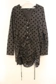 画像1: PEACE NOW / ドットギャザーカーディガン M ブラック O-25-12-30-123-PU-TO-OW-OS (1)
