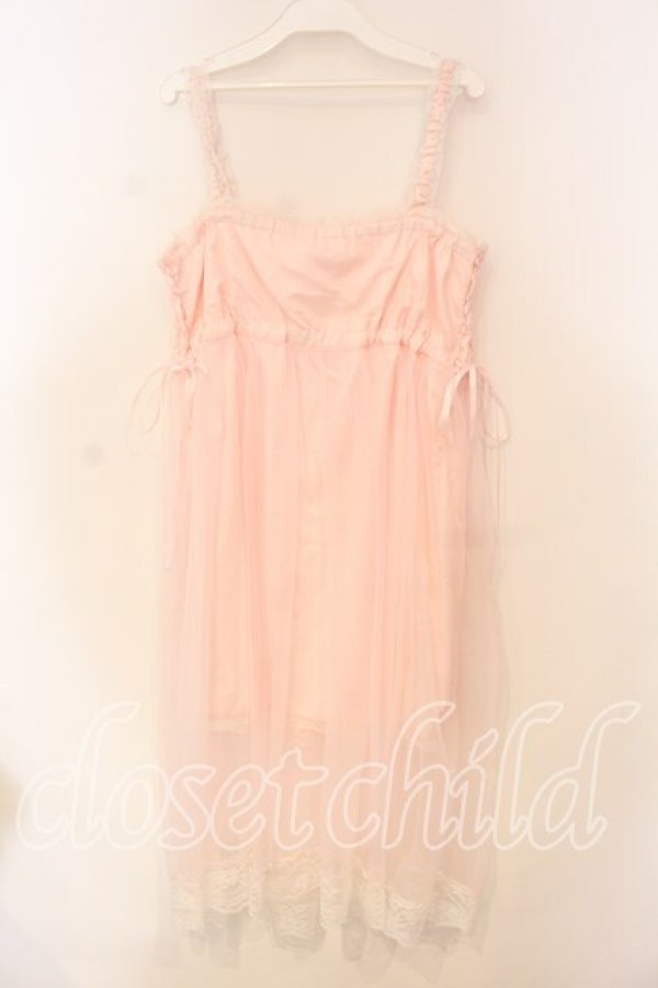 画像4: Swankiss / 重ねシフォンレースアップワンピース  ピンク O-25-12-30-009-CA-OP-YM-OS (4)
