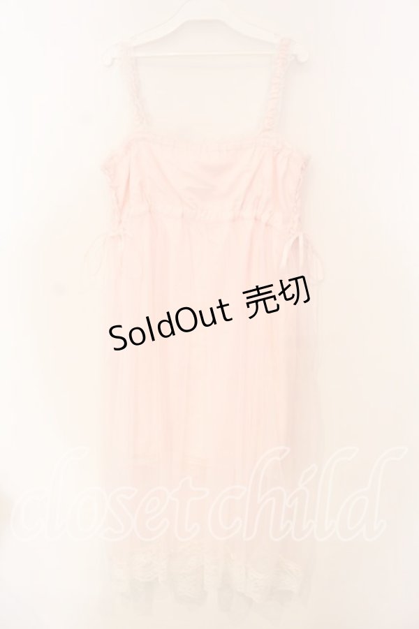 画像4: Swankiss / 重ねシフォンレースアップワンピース  ピンク O-25-12-30-009-CA-OP-YM-OS (4)