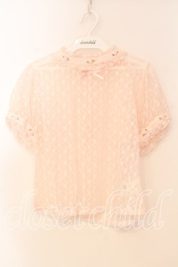 画像1: Swankiss / 総レーストップス F ピンク O-25-12-30-010-CA-TO-YM-OS (1)