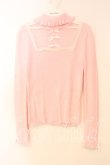 画像1: Swankiss / ドットチュールデコルテテレコタートルネックトップス F ピンク O-25-12-30-011-CA-TO-YM-OS (1)