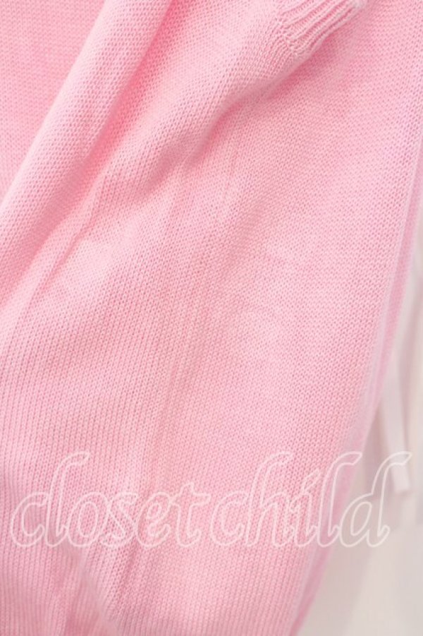 画像2: Swankiss / セーラニットベスト F ピンクｘシロ O-25-12-30-012-CA-TO-YM-OS (2)