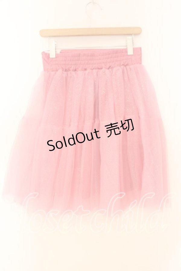 画像3: Swankiss / グリッターチュールスカート  ピンク O-25-12-30-014-CA-SK-YM-OS (3)