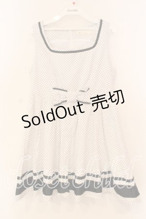 画像: Ank Rouge / ドットジャンパースカート  シロ×クロ O-25-12-30-023-CA-OP-IG-ZT0104P